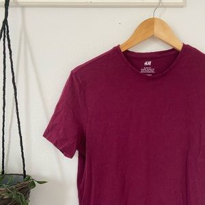 Magenta H&M Slim Fit Tee
